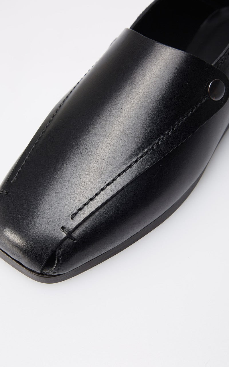 Lemaire Folded Mules Black