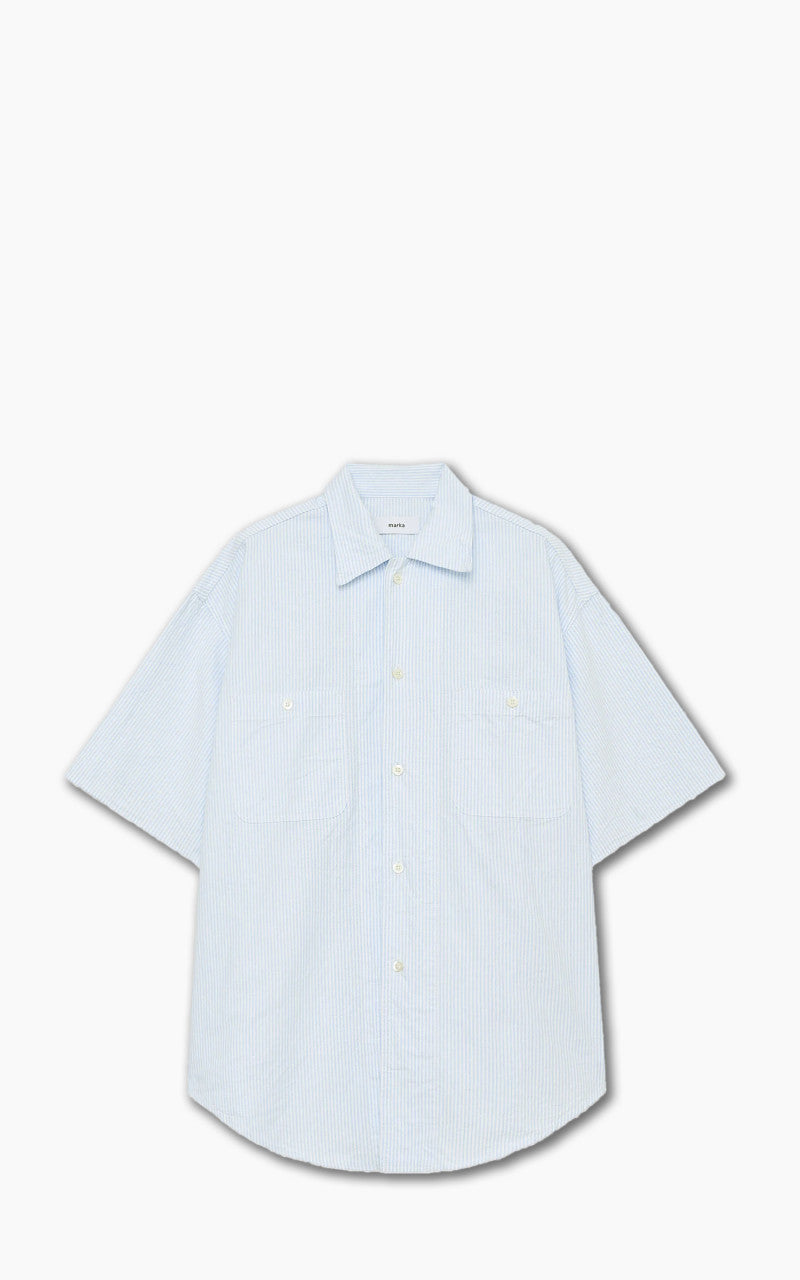 Markaware 'Marka' Work Shirt S/S Saxe Stripe