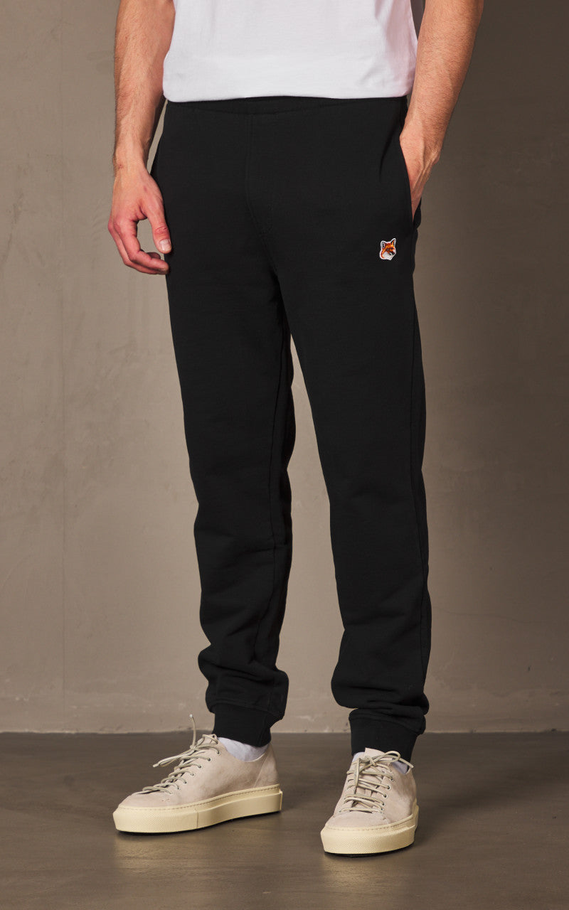 Maison Kitsuné Fox Head Patch Regular Jog Pants Black