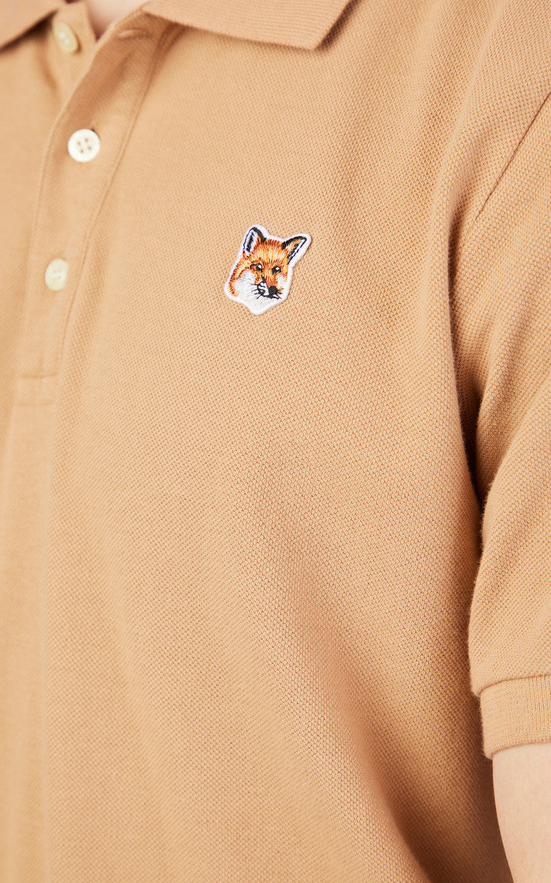 Maison Kitsuné Fox Head Patch Classic Polo Beige