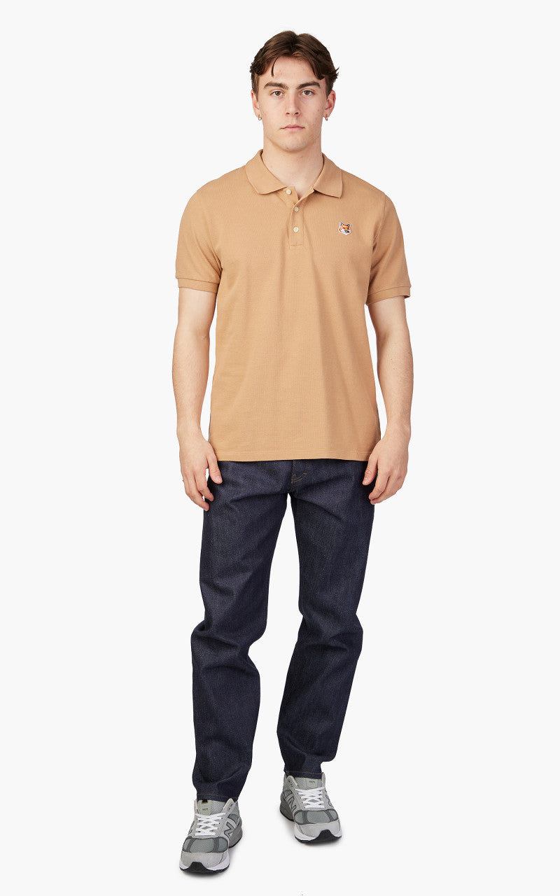 Maison Kitsuné Fox Head Patch Classic Polo Beige