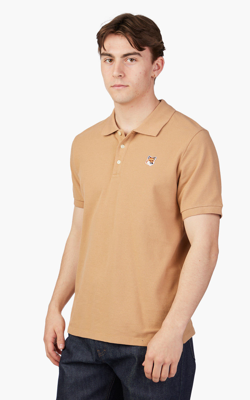 Maison Kitsuné Fox Head Patch Classic Polo Beige