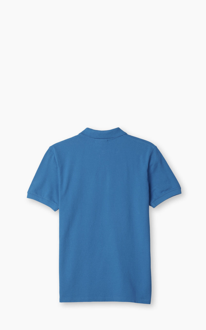 Maison Kitsuné Fox Head Patch Regular Polo Enamel Blue