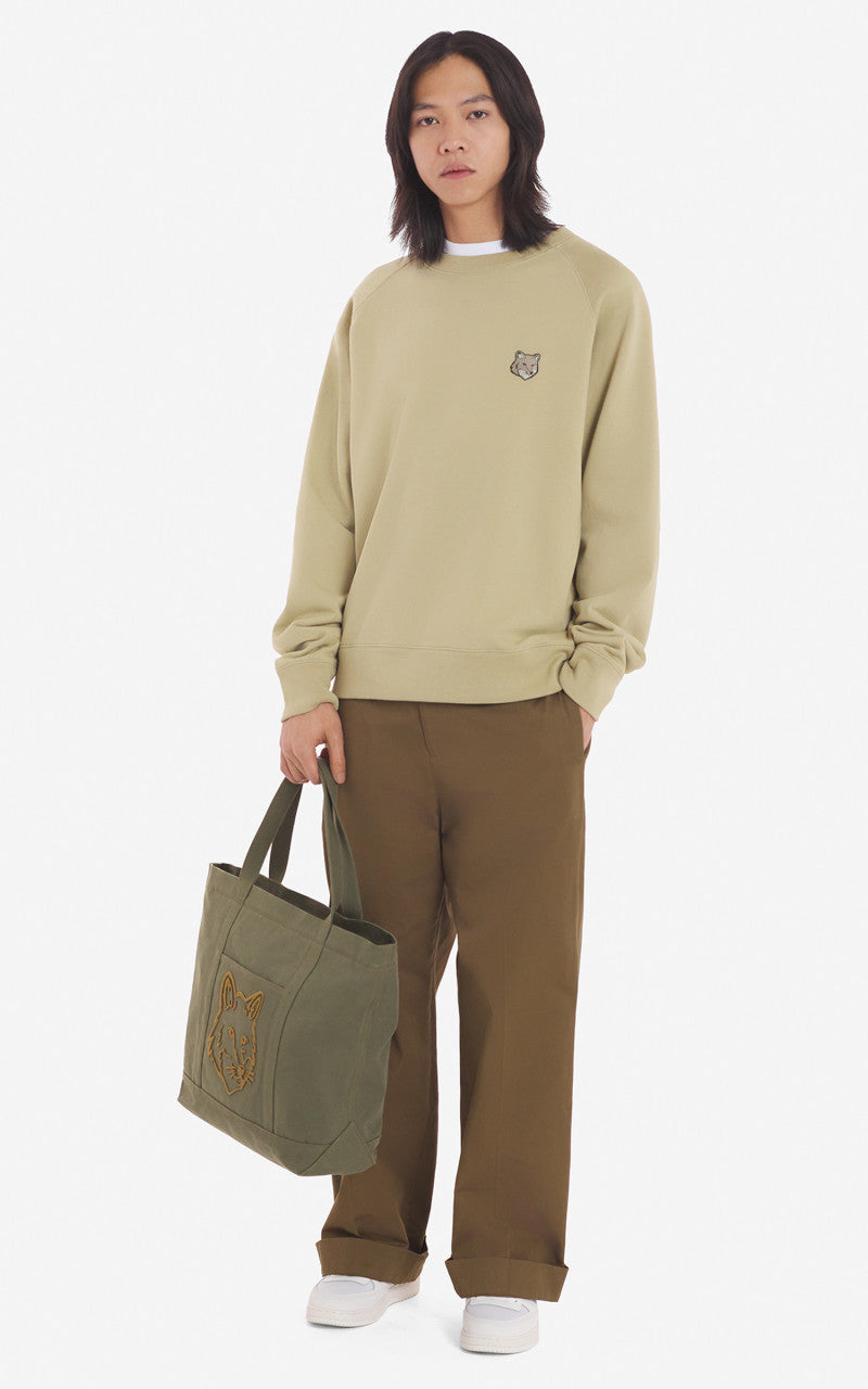 Maison Kitsuné Bold Fox Head Patch Oversize Sweatshirt Canvas