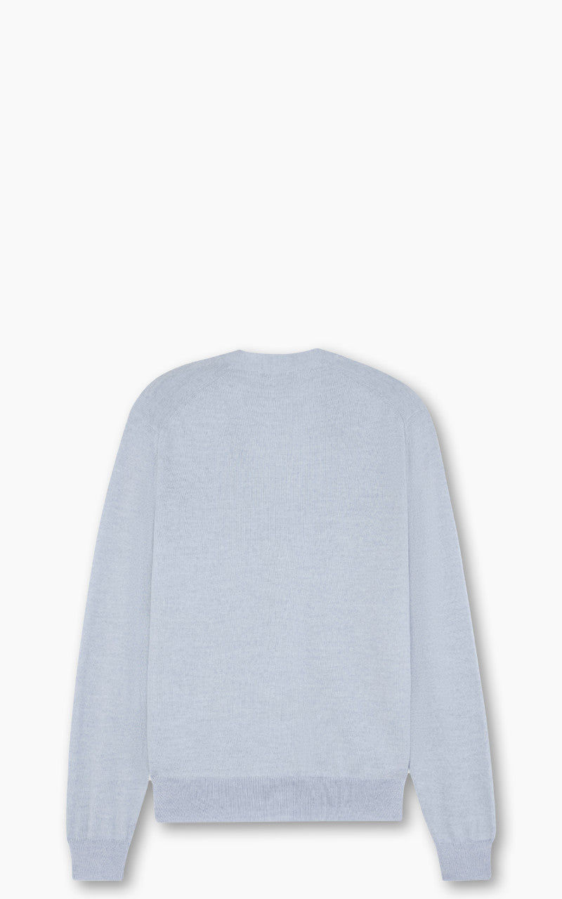 Maison Kitsuné Bold Fox Head Patch Regular Cardigan Light Blue