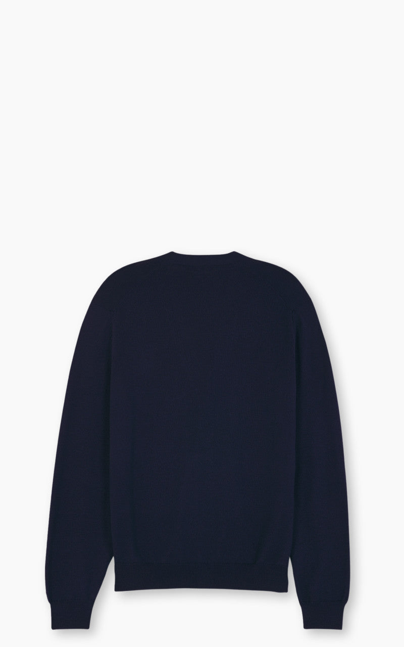 Maison Kitsuné Bold Fox Head Patch Regular Cardigan Ink Blue