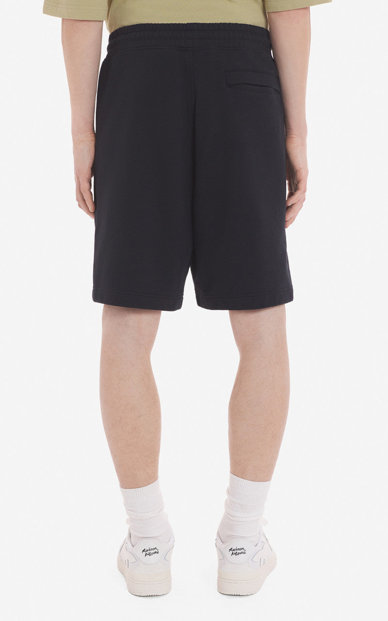 Maison Kitsuné Bold Fox Head Patch Oversize Jog Shorts Black