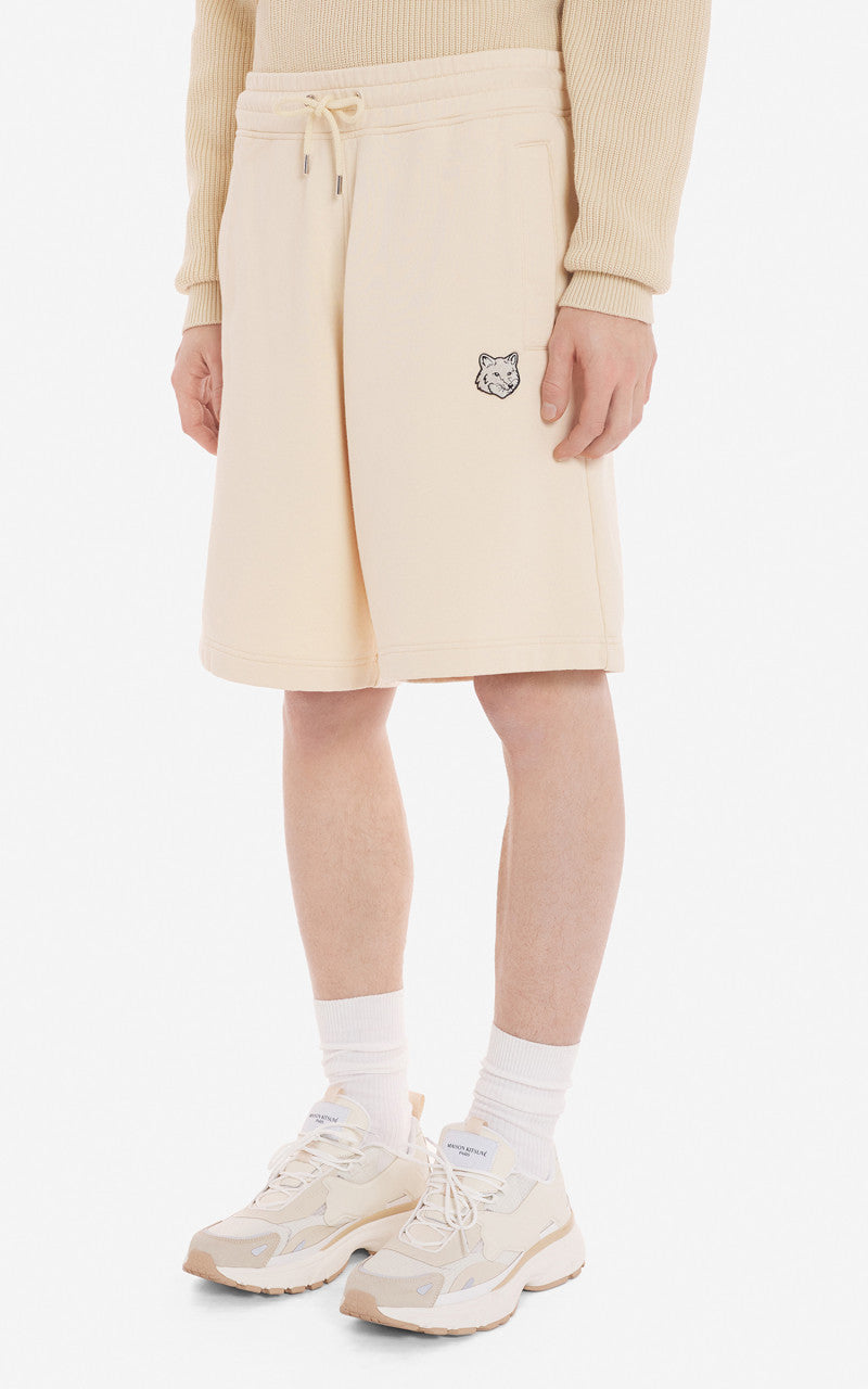 Maison Kitsuné Bold Fox Head Patch Oversize Jog Shorts Paper