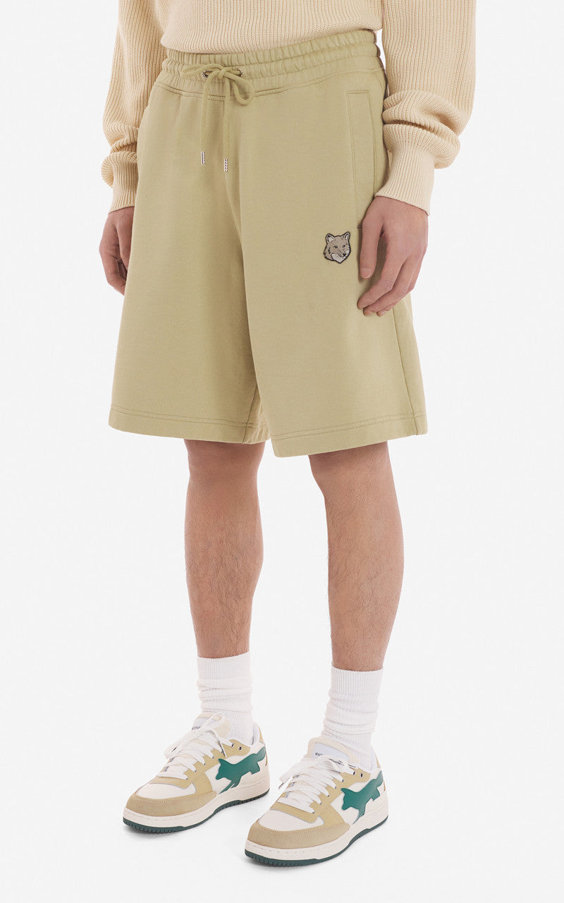 Maison Kitsuné Bold Fox Head Patch Oversize Jog Shorts Canvas