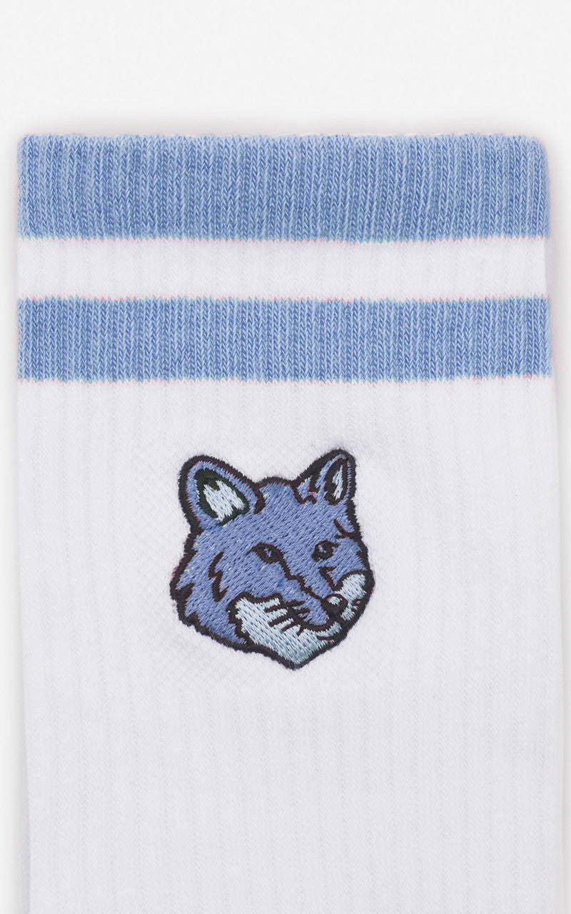Maison Kitsuné Bold Fox Head Sporty Socks Hampton Blue