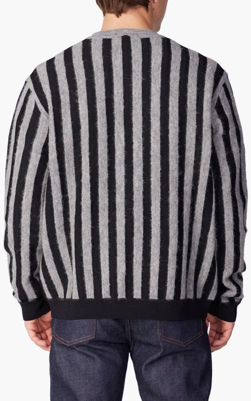Maison Kitsuné Striped Comfort Jumper Black/Stone Stripes