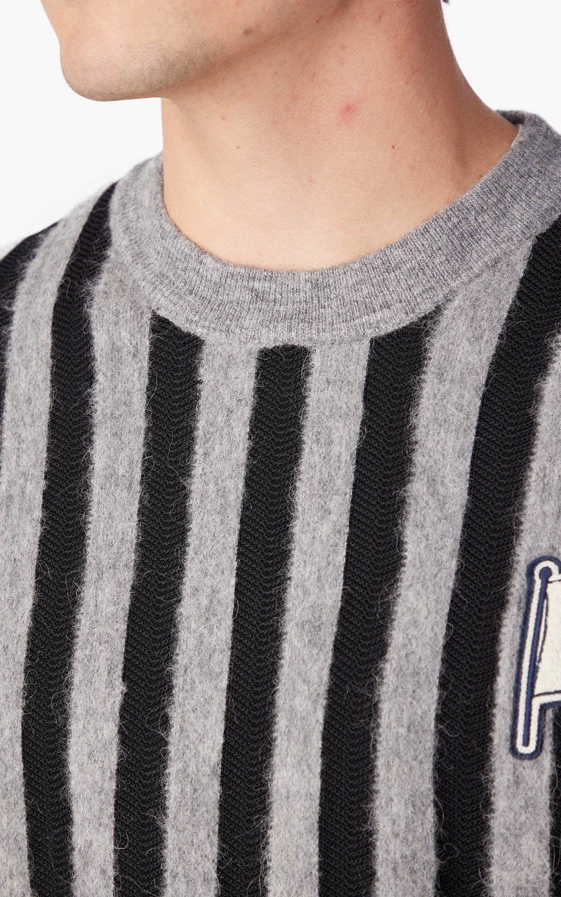 Maison Kitsuné Striped Comfort Jumper Black/Stone Stripes