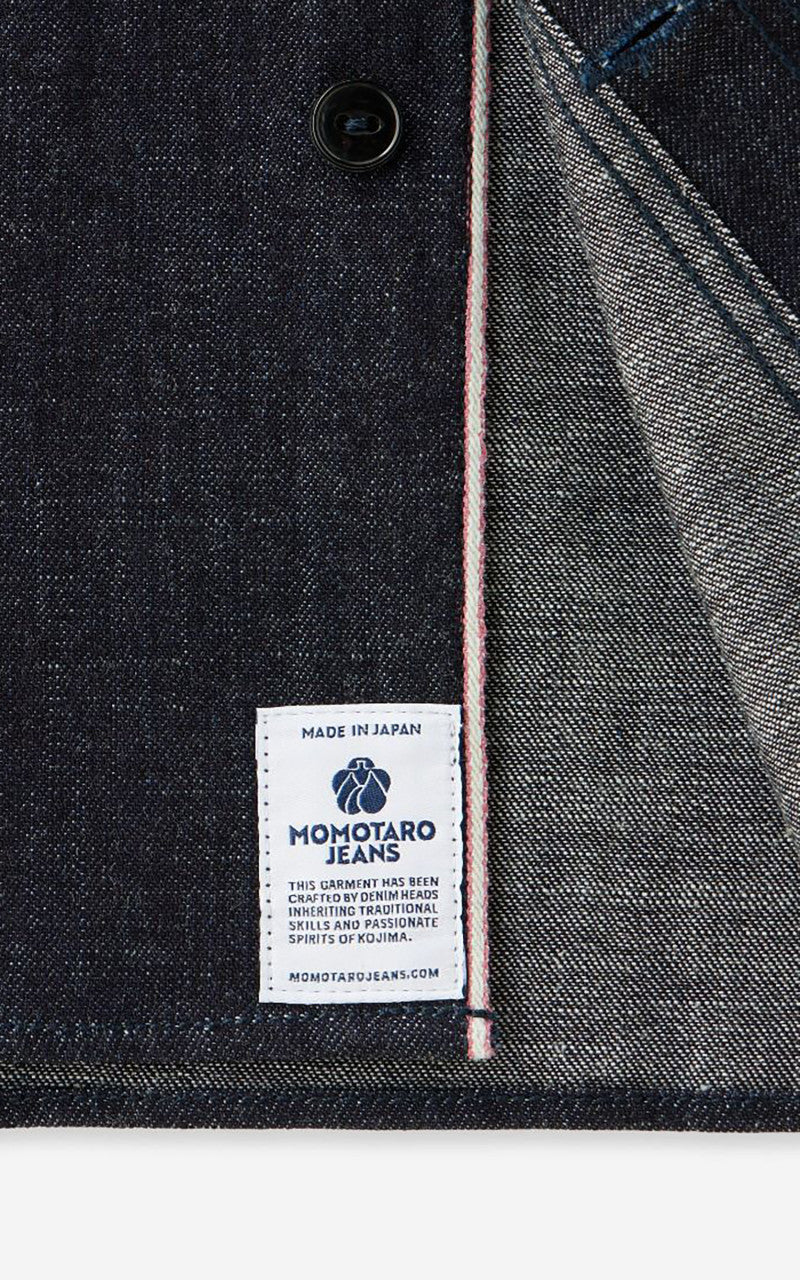 Momotaro Jeans MALS1000 Triple Stitch L/S Denim Shirt Indigo 8oz