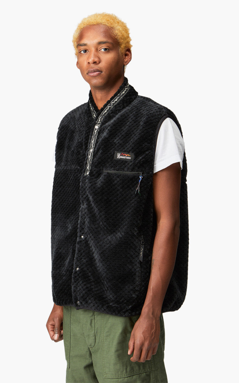 Manastash Thermal Fleece Vest Black