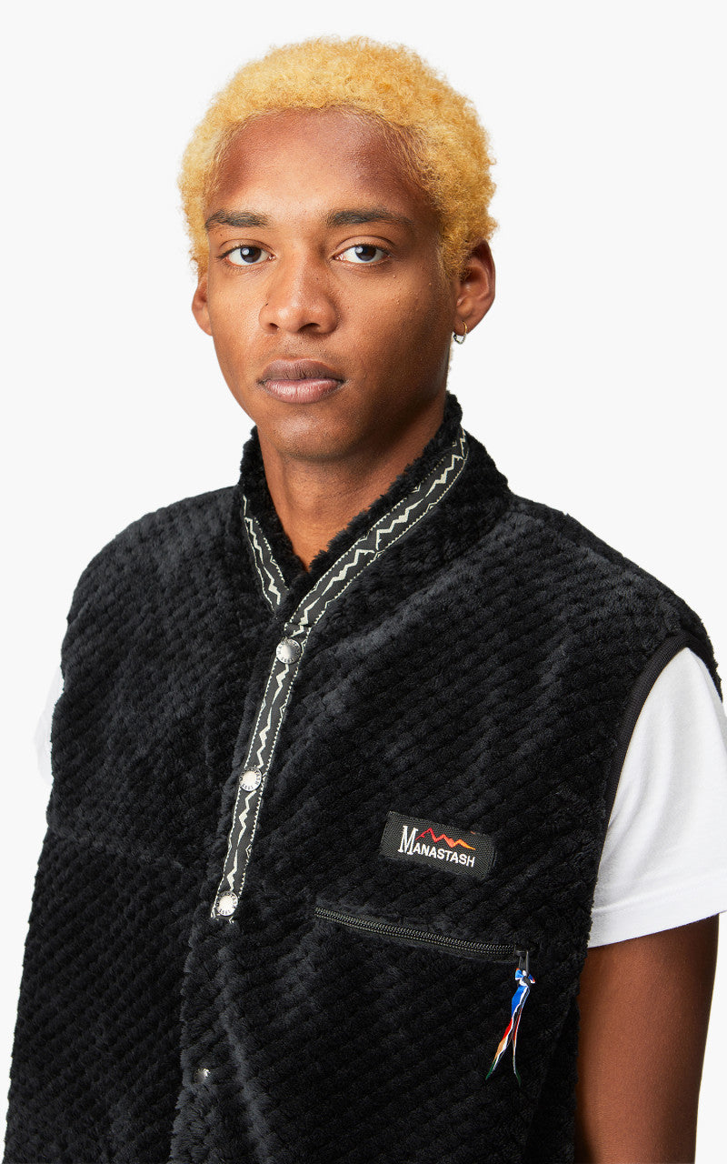 Manastash Thermal Fleece Vest Black