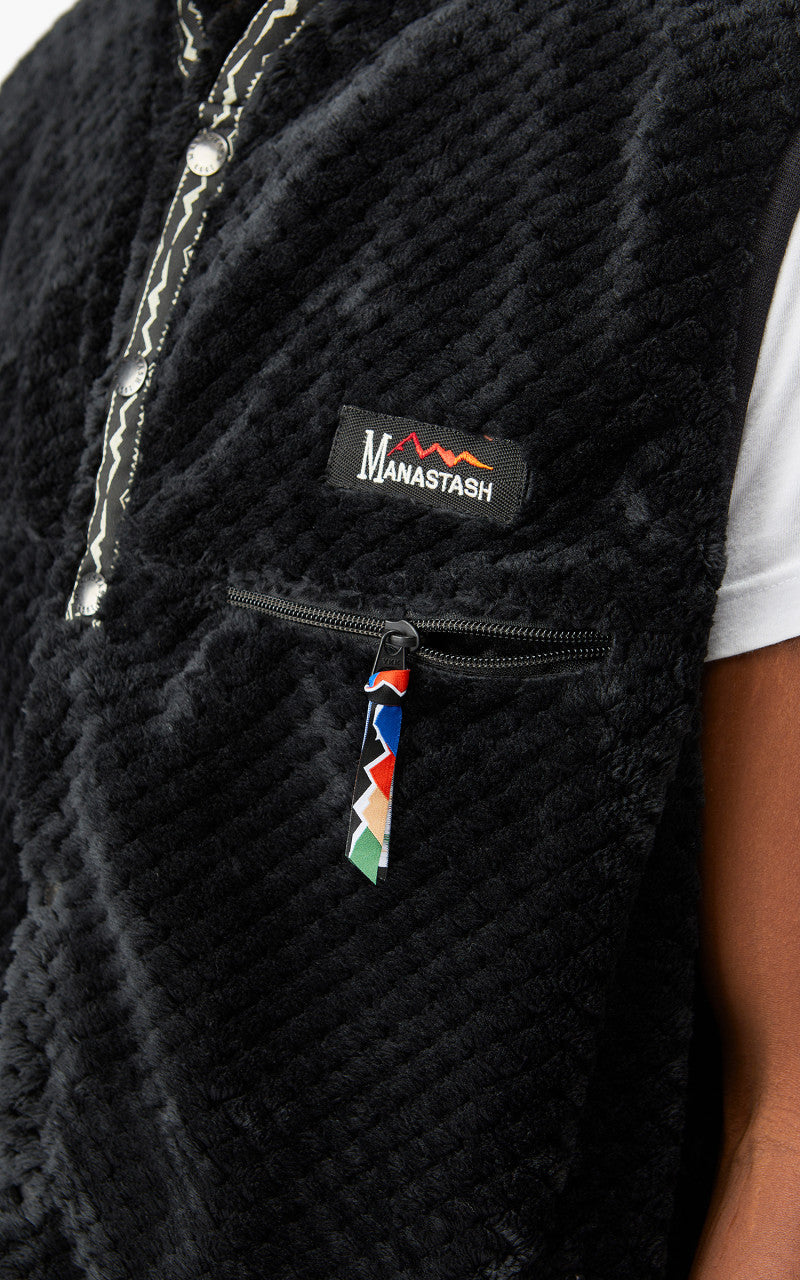 Manastash Thermal Fleece Vest Black