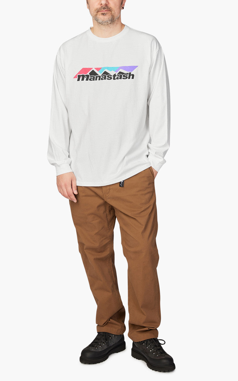 Manastash RE:CTN L/S Scheme Logo Tee Off White