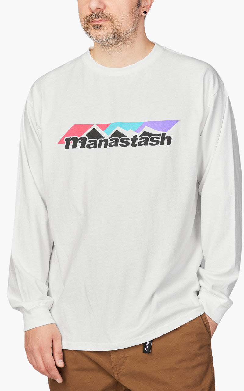 Manastash RE:CTN L/S Scheme Logo Tee Off White