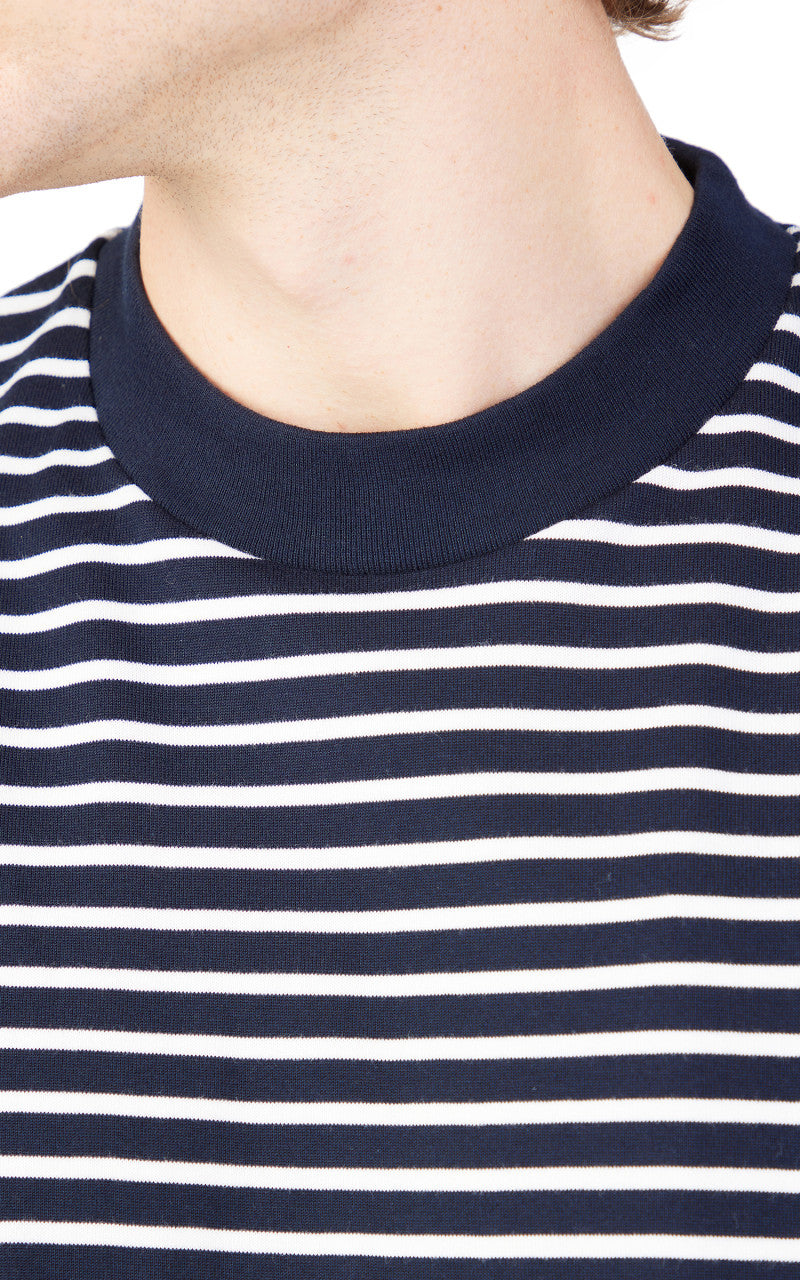 Markaware Stripe Box Tee S/S Navy/White