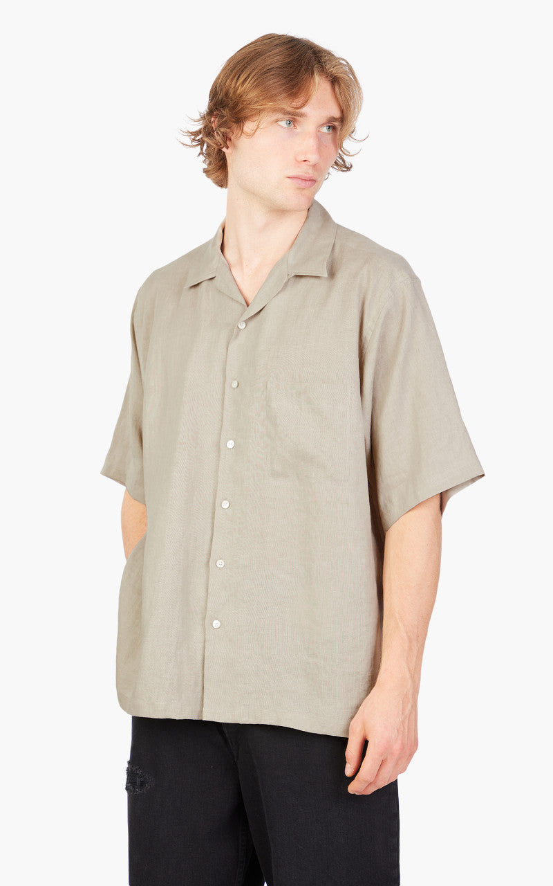 Markaware Open Collar Shirt S/S Taupe