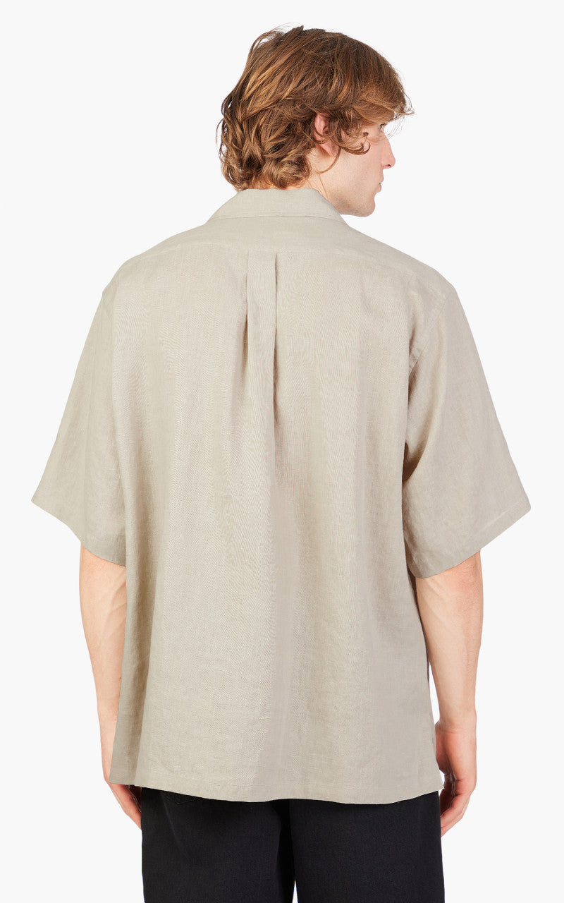 Markaware Open Collar Shirt S/S Taupe