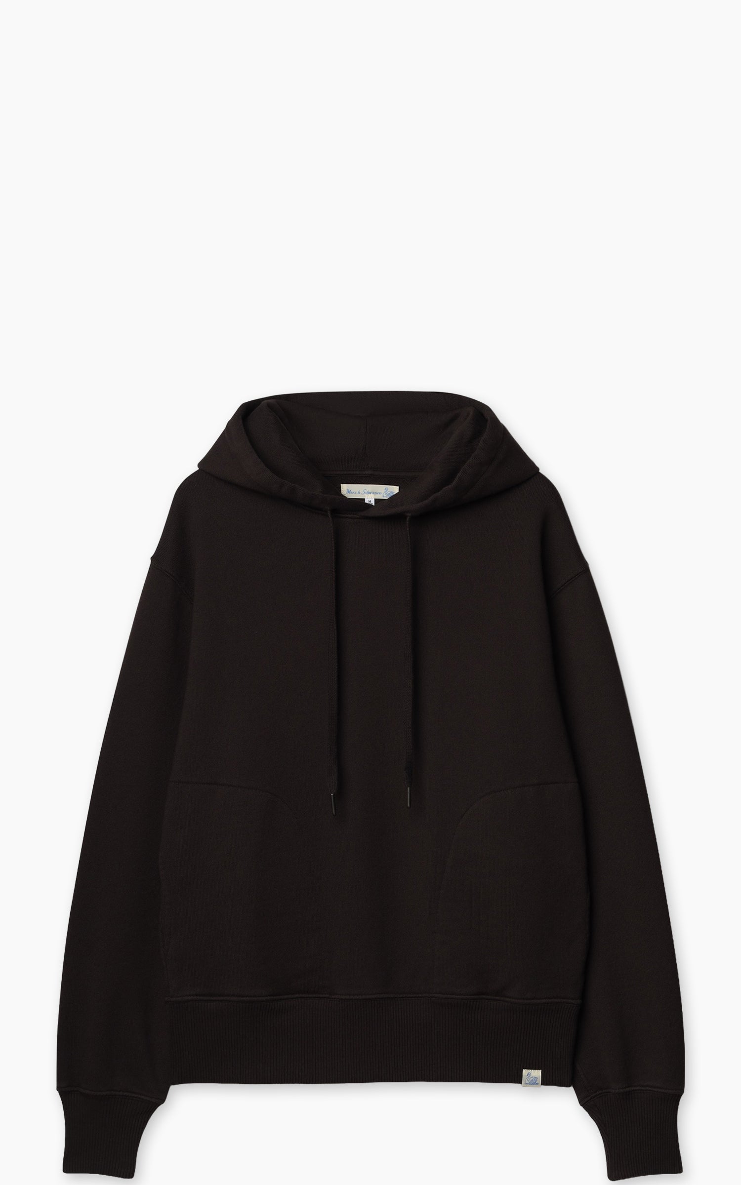 Merz b. Schwanen HOODIE01 Authentic Fleece Classic Fit Hoodie Espresso