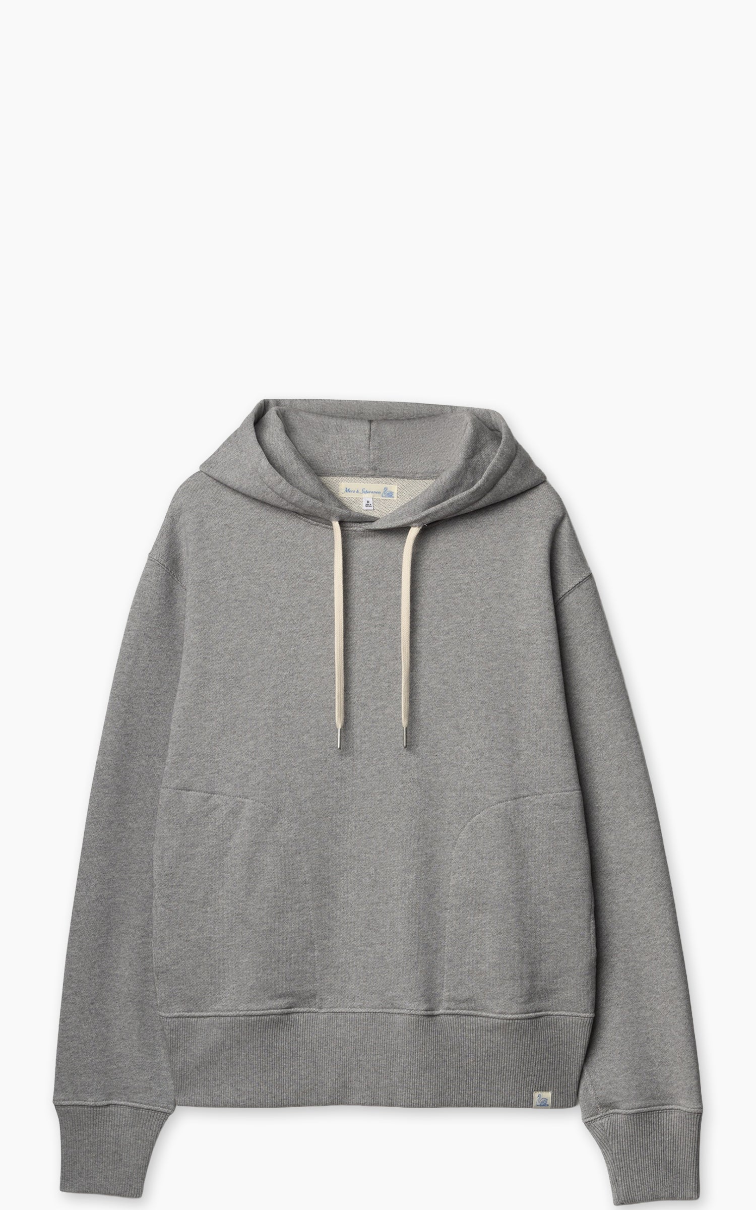 Merz b. Schwanen HOODIE01 Authentic Fleece Classic Fit Hoodie Grey Melange
