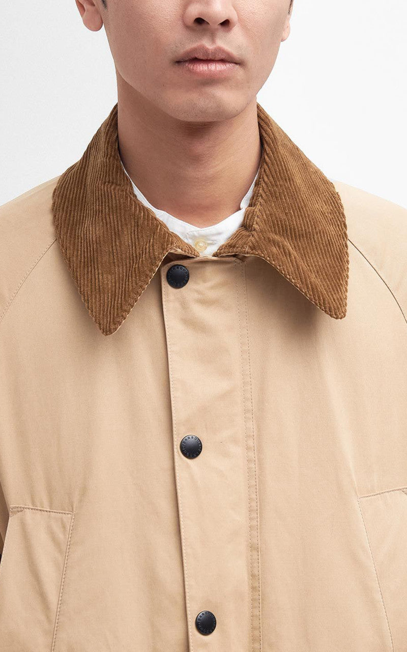 Barbour Peached Oversized Bedale Casual Jacket Stone