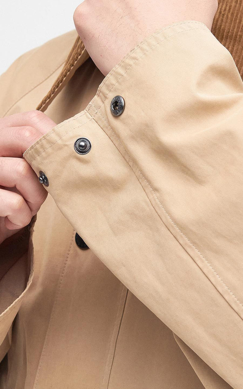 Barbour Peached Oversized Bedale Casual Jacket Stone