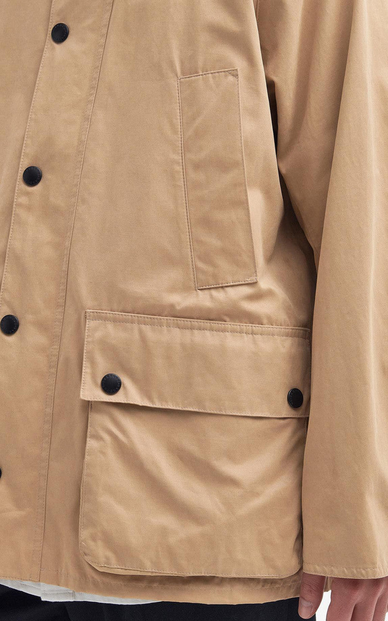 Barbour Peached Oversized Bedale Casual Jacket Stone