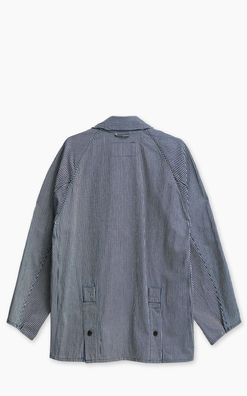 Barbour Striped Oversized Bedale Casual Jacket Indigo Stripe