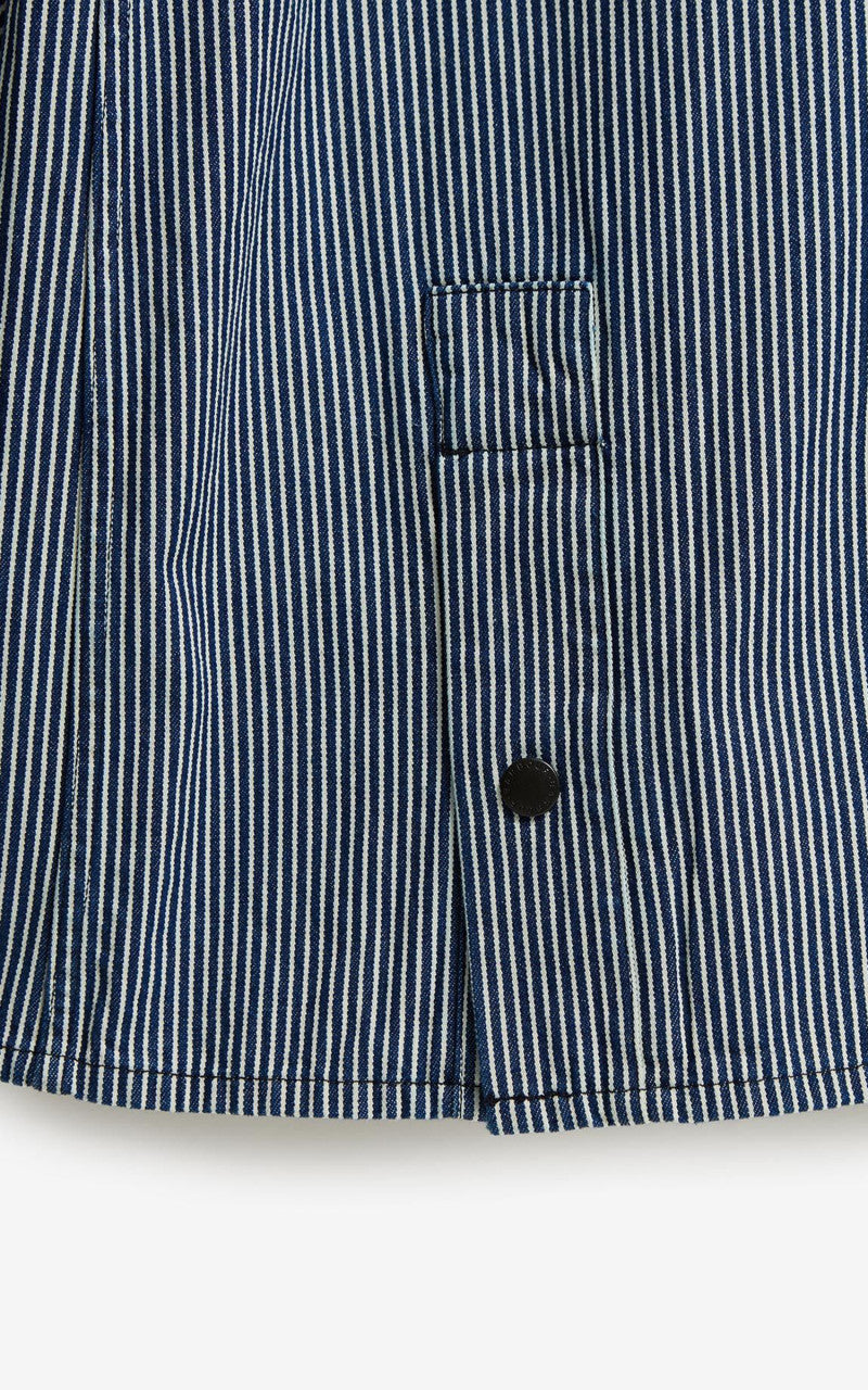 Barbour Striped Oversized Bedale Casual Jacket Indigo Stripe