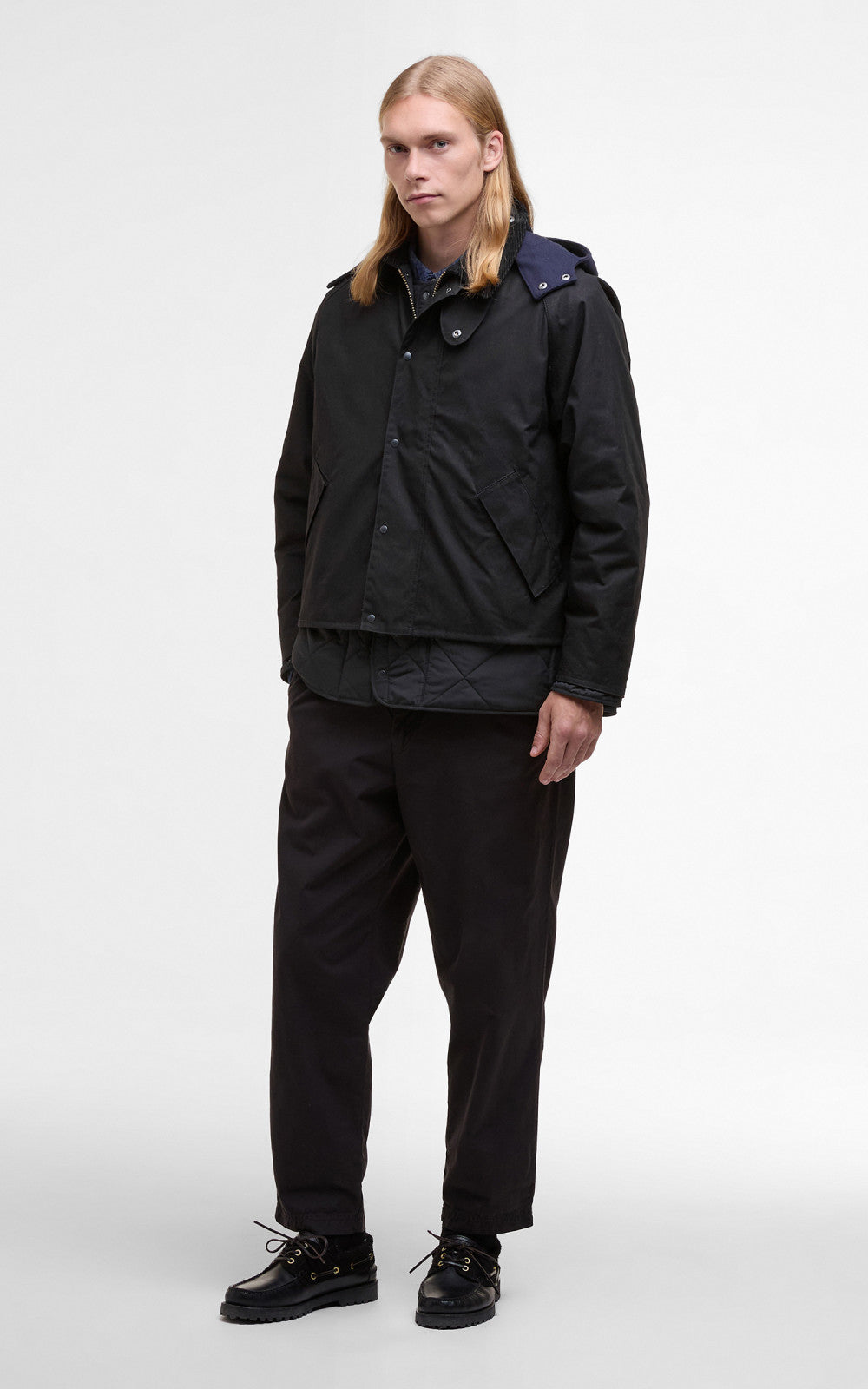 Barbour x Kaptain Sunshine Short Cruiser Black