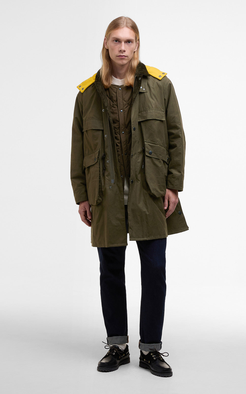 Barbour x Kaptain Sunshine Bedale Field Coat Khaki Brown
