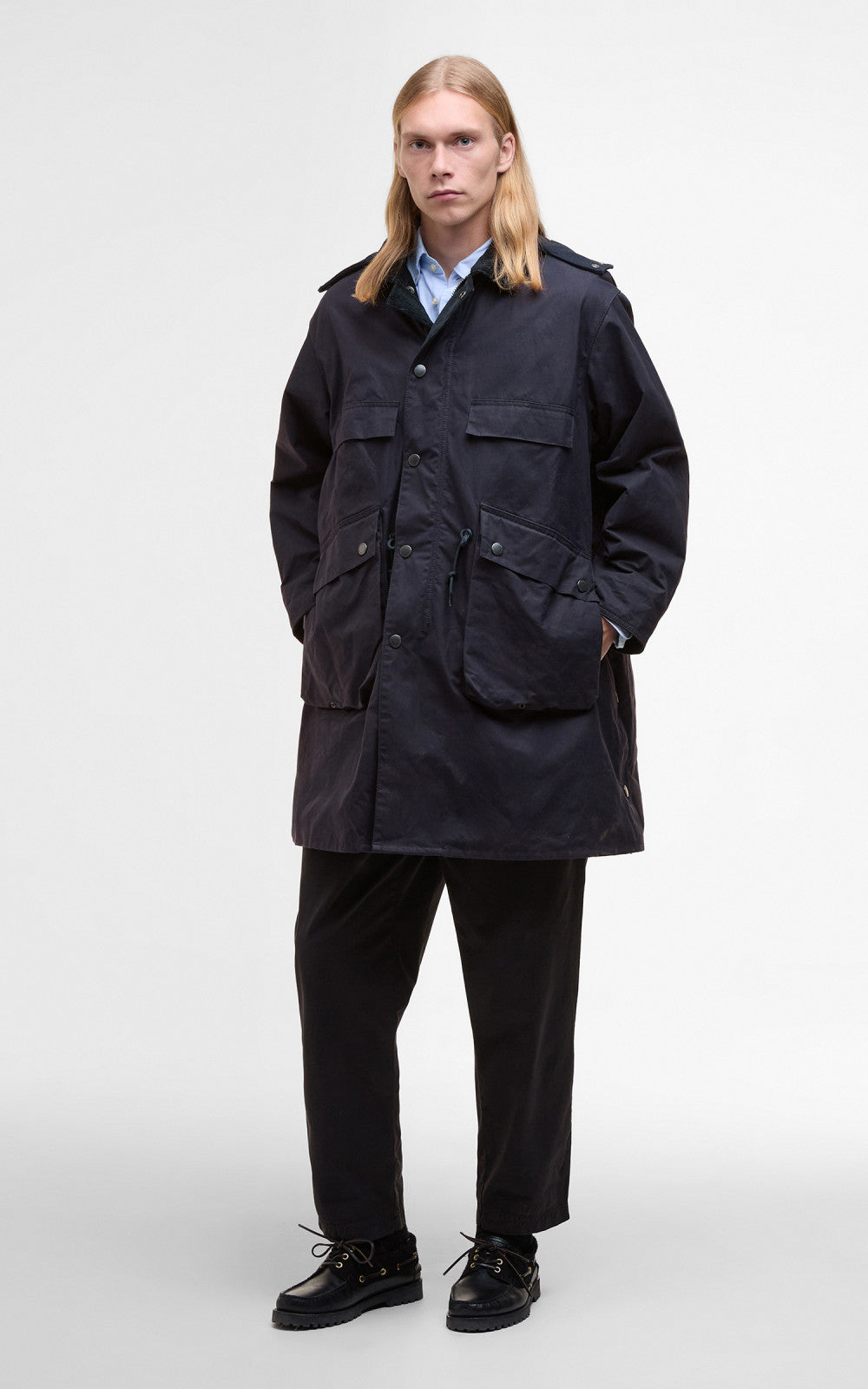 Barbour x Kaptain Sunshine Bedale Field Coat Dark Indigo