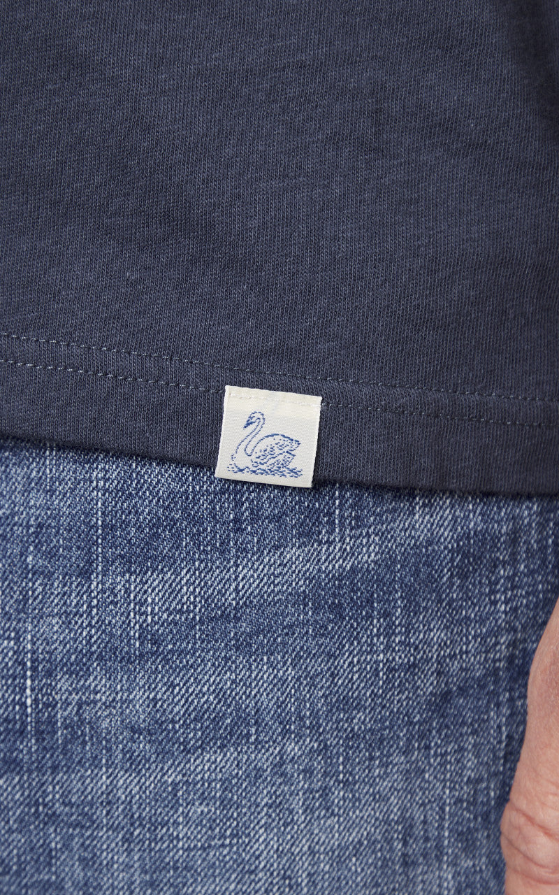 Merz b. Schwanen CT02VJ Crew Neck Tee Denim Blue