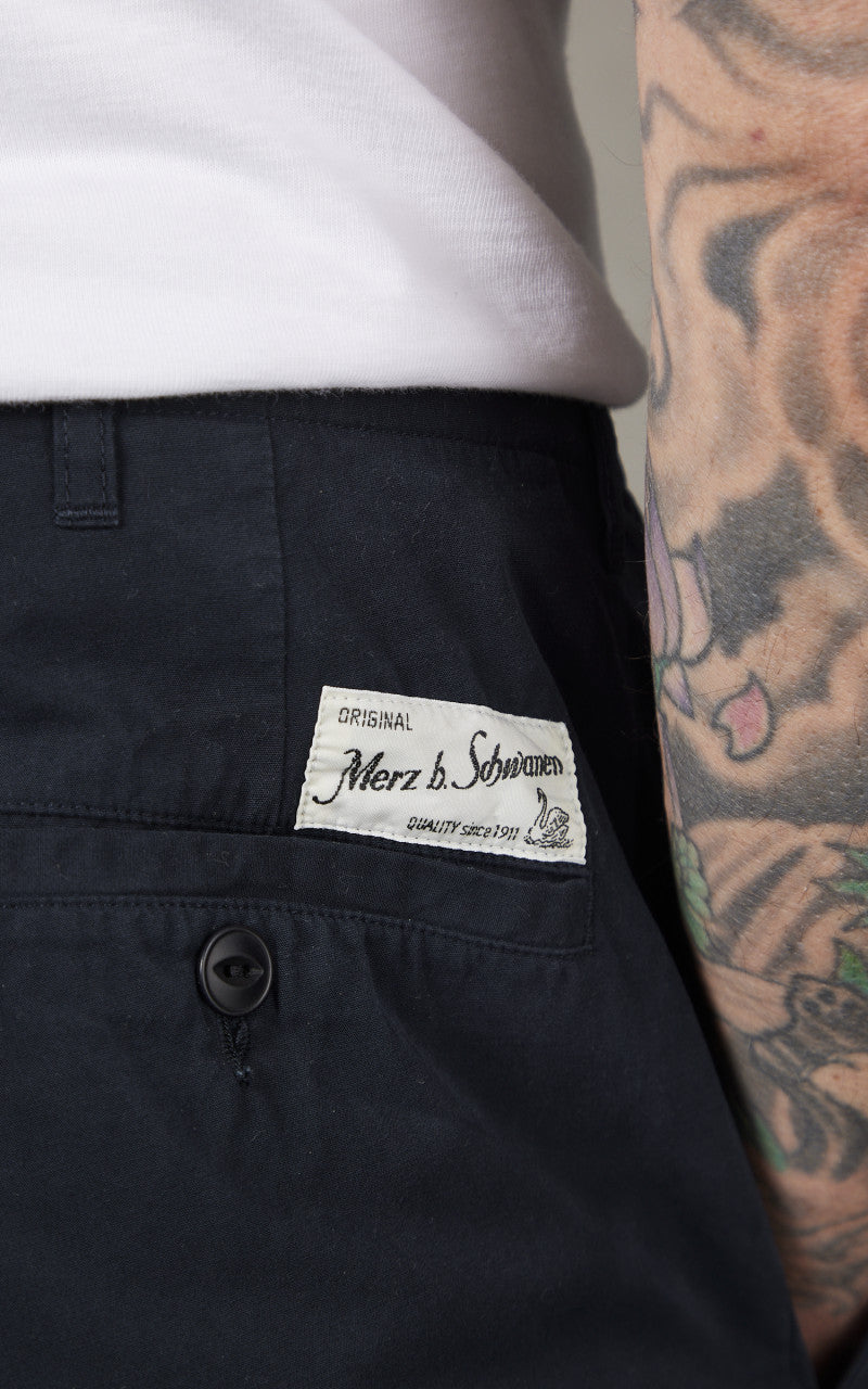 Merz b. Schwanen PANTS03 Pleated Front Pants Dark Navy