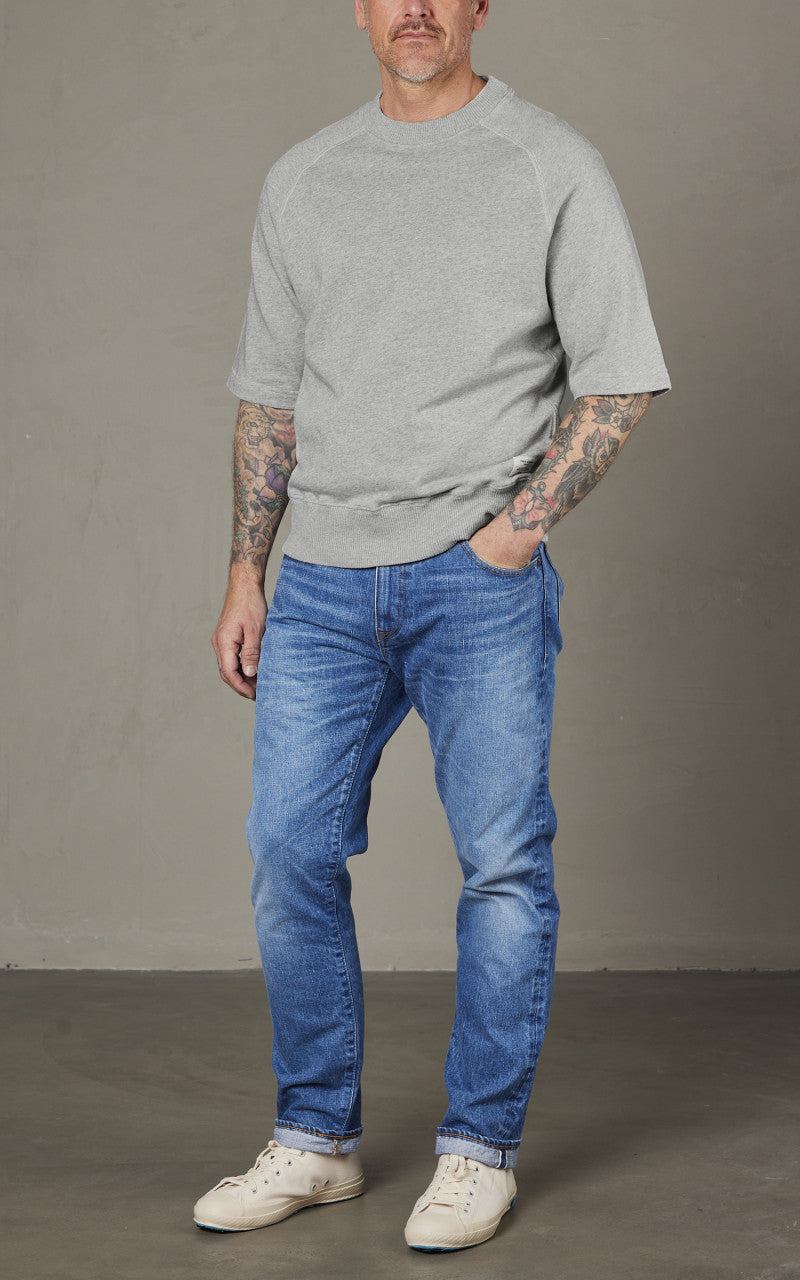Merz b. Schwanen RGSW02 Sweatshirt Short Sleeve Grey Melange