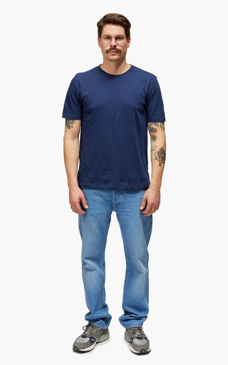 Merz b. Schwanen 1940s Crew Neck Tee Ink Blue
