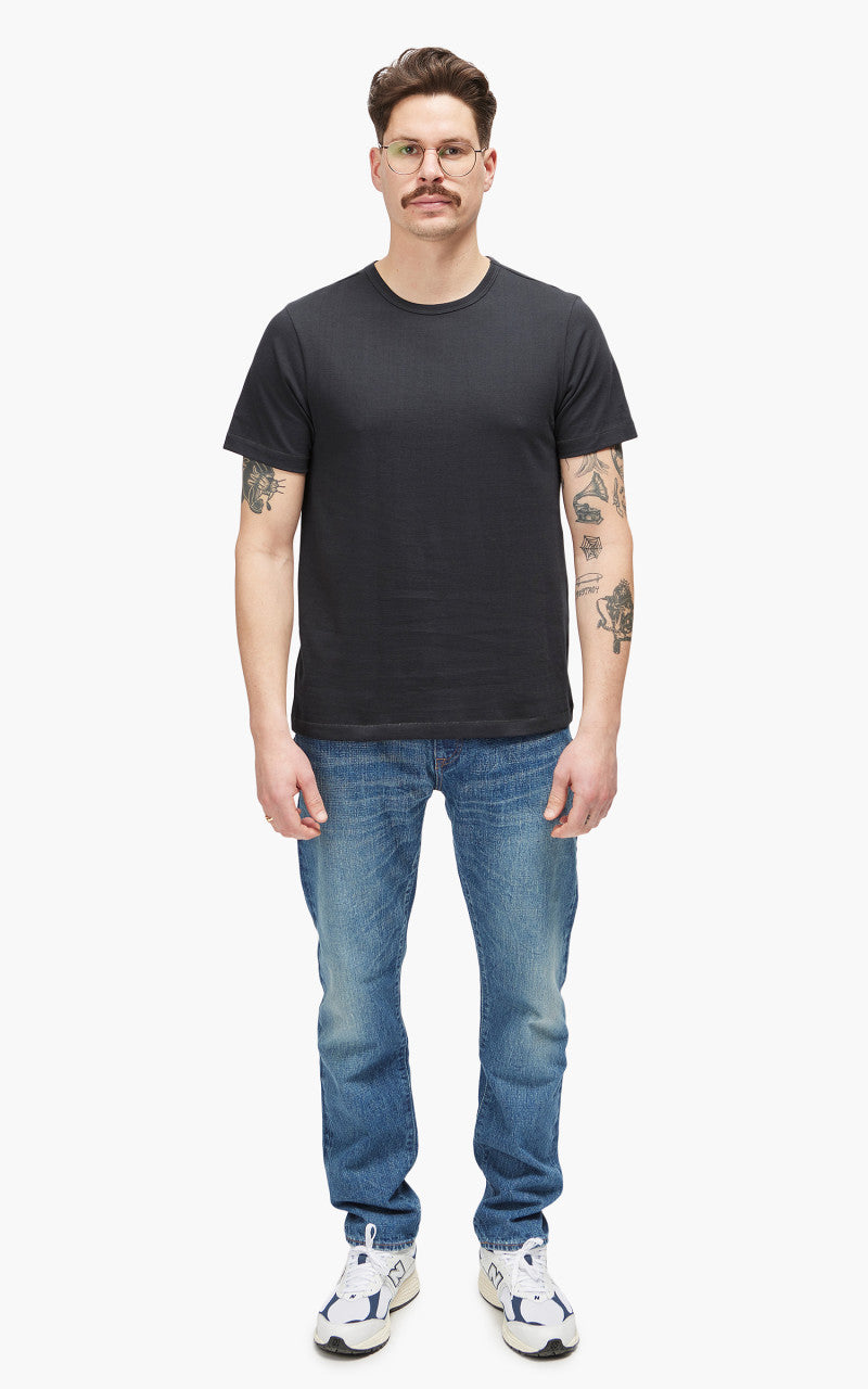 Merz b. Schwanen 215 Heavyweight Crew Neck Tee Charcoal