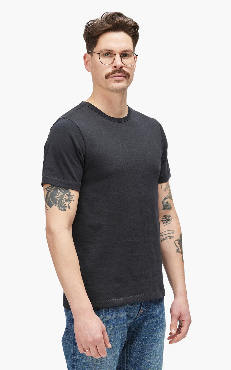 Merz b. Schwanen 215 Heavyweight Crew Neck Tee Charcoal