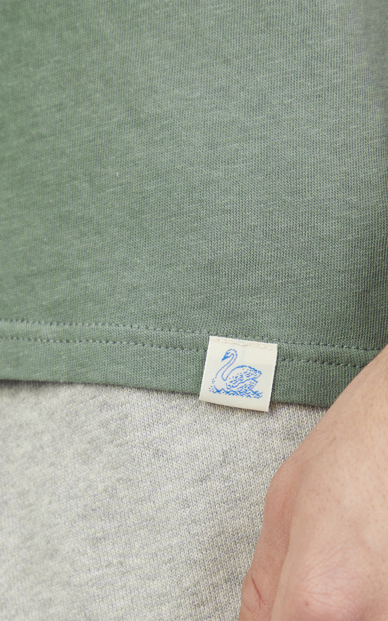 Merz b. Schwanen CT02VJ Crew Neck Tee Green Stone