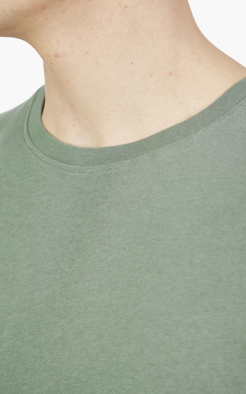Merz b. Schwanen CT02VJ Crew Neck Tee Green Stone