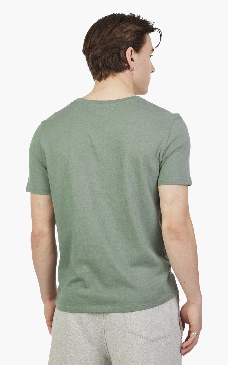 Merz b. Schwanen CT02VJ Crew Neck Tee Green Stone