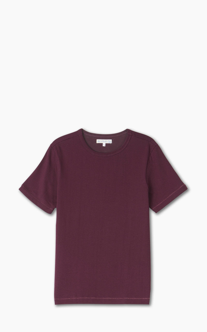 Merz b. Schwanen 215 Heavyweight Crew Neck Tee Ruby Red
