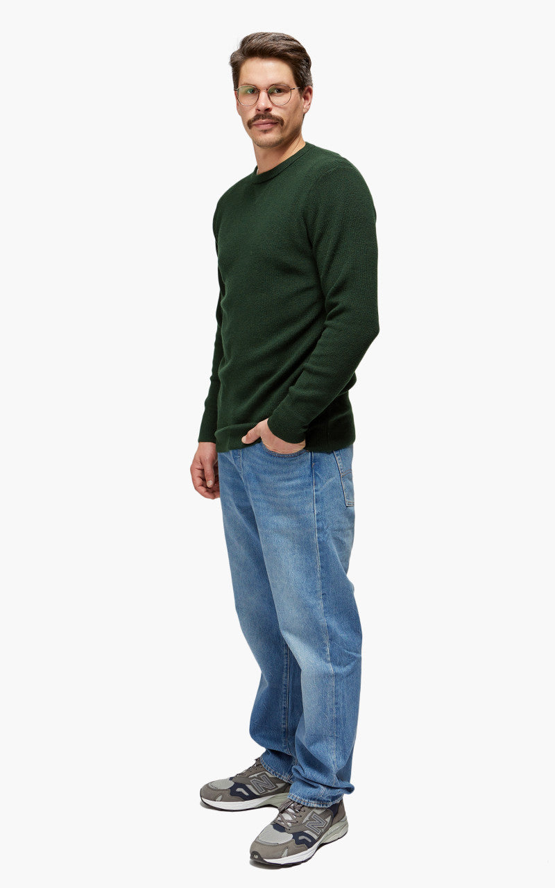 Merz b. Schwanen MWCC01 Classic Crew Merino Pullover Forest
