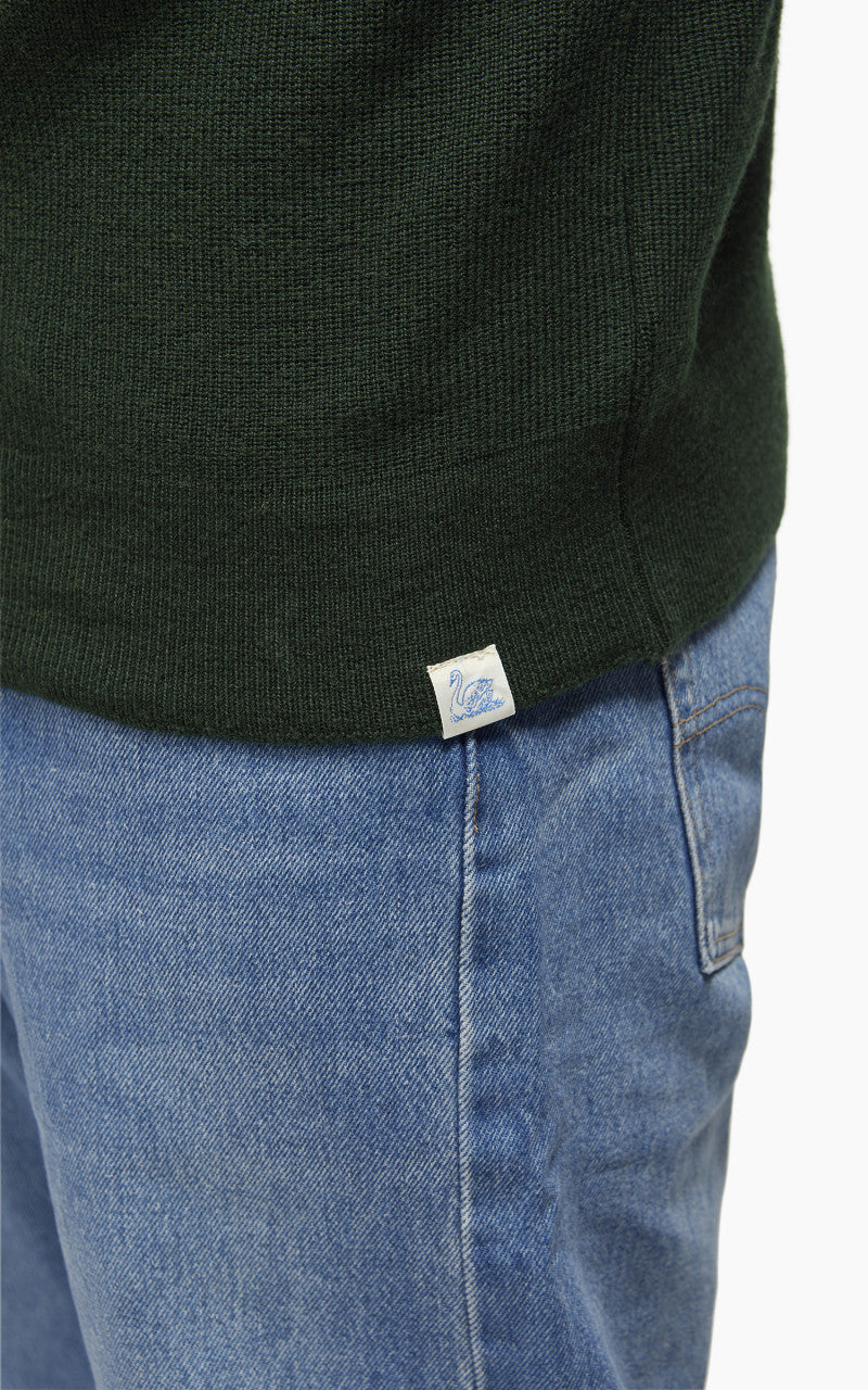 Merz b. Schwanen MWCC01 Classic Crew Merino Pullover Forest