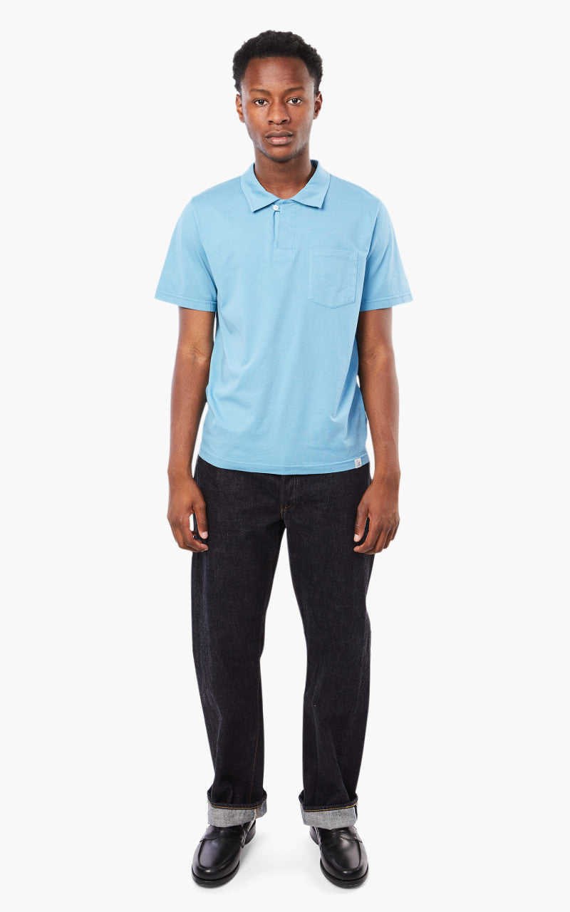 Merz b. Schwanen PLP02 Polo Pocket Shirt Aqua