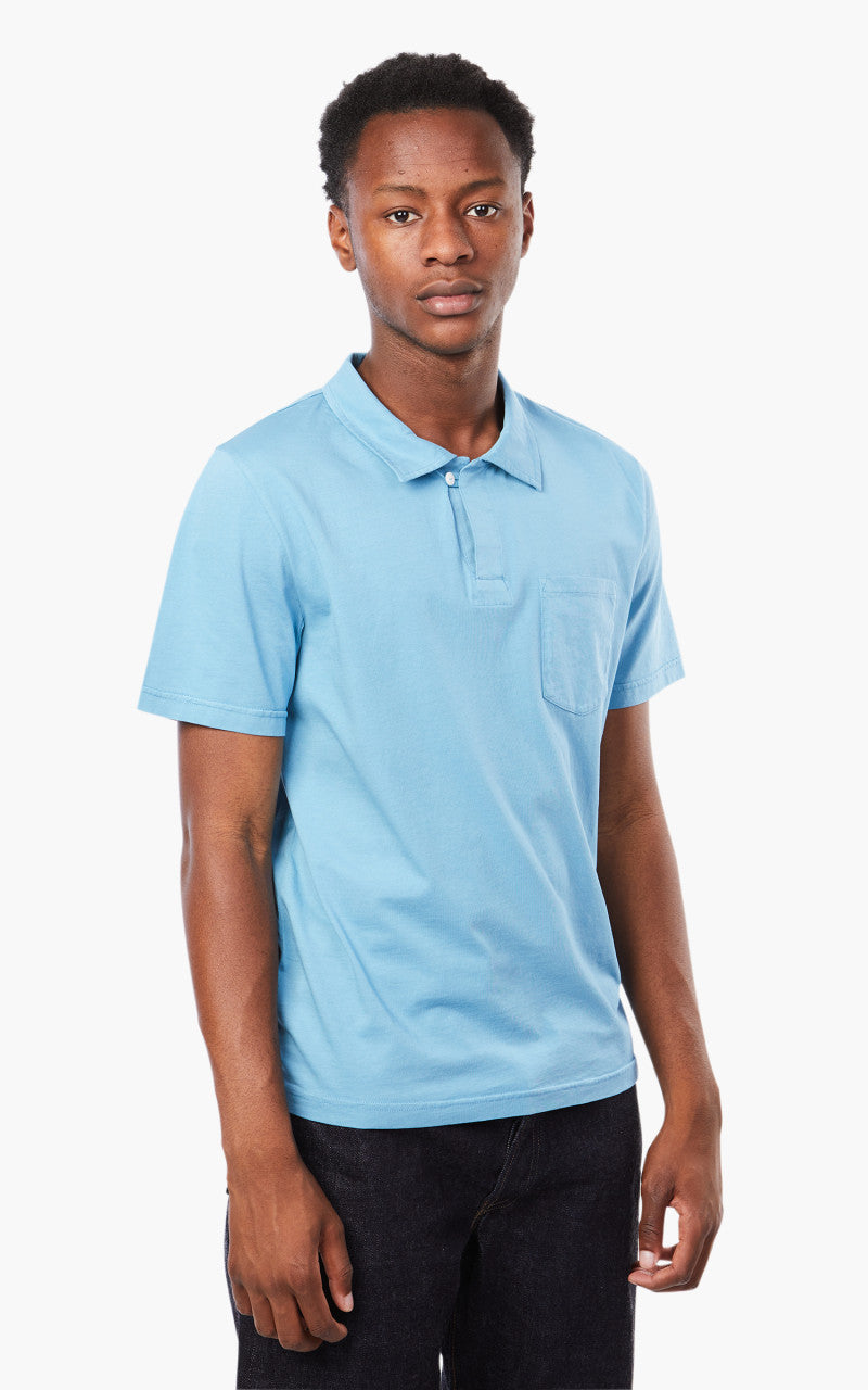 Merz b. Schwanen PLP02 Polo Pocket Shirt Aqua