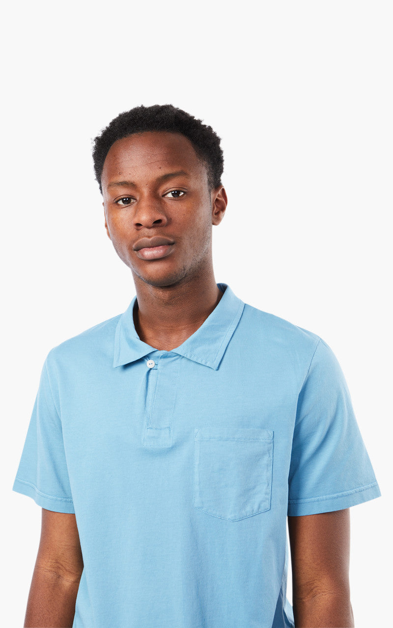 Merz b. Schwanen PLP02 Polo Pocket Shirt Aqua